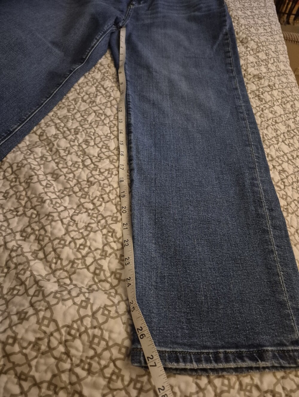 LOFT Medium Blue Straight Curvy High-Rise Jeans - Picture 10 of 10